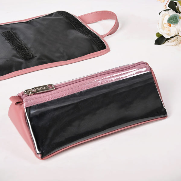 Roll Up Pink Vanity Makeup Pouch