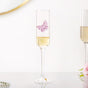 Pink Butterfly Champagne Flute Glass 200ml