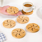Pinwheel Bamboo Coaster Set Of 6