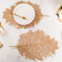 Leaf Shaped Gold Table Mat Set Of 6