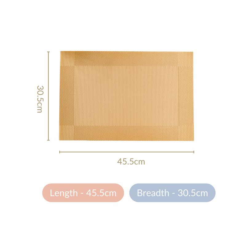 Heat Resistant Reversible Table Mat Set Of 6