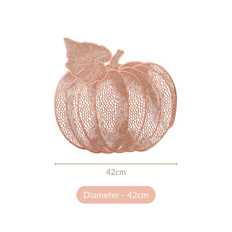 Pumpkin Rose Gold Tablemat Set Of 6