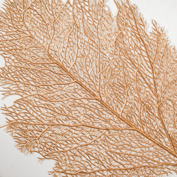 Leaf Shaped Gold Table Mat Set Of 6