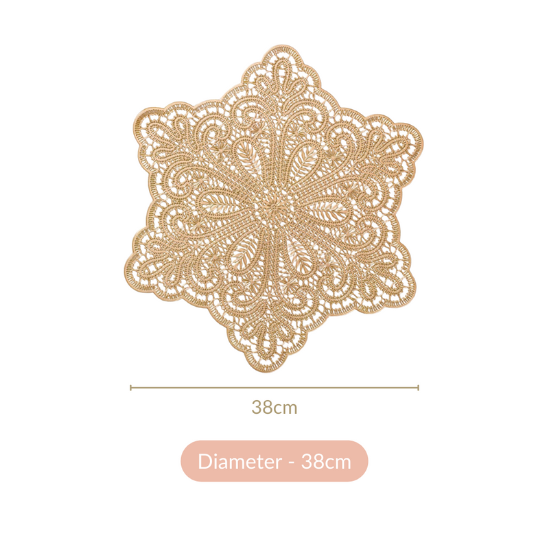 Dining Table Mat Gold Set Of 6
