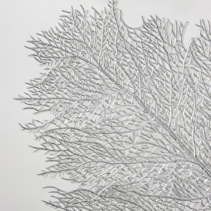 Leaf Shaped Silver Table Mat Set Of 6