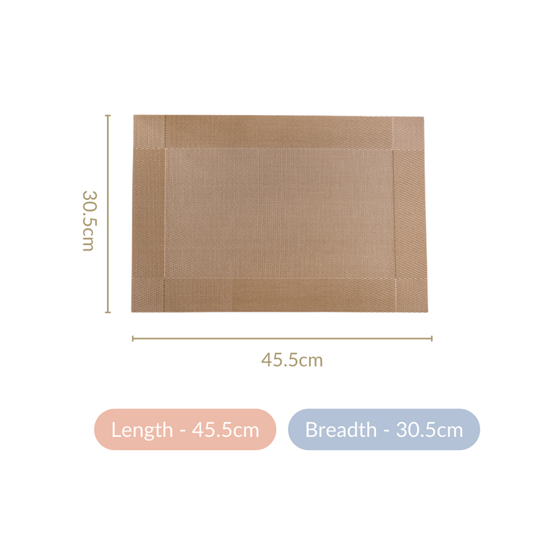 Reversible Table Mat Rose Gold Set Of 6