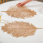 Leaf Shaped Gold Table Mat Set Of 6