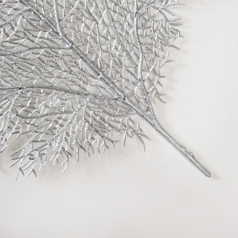 Leaf Shaped Silver Table Mat Set Of 6