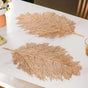 Leaf Shaped Gold Table Mat Set Of 6