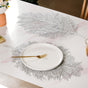 Leaf Shaped Silver Table Mat Set Of 6