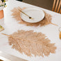 Leaf Shaped Gold Table Mat Set Of 6