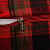 Joy Christmas Decorative Plaid Cushion Cover 16x16 Inch