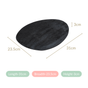 Large Natural Mango Wood Platter Black