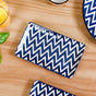 Oscilla Ceramic Platter Set Of 4 Navy 7 Inch