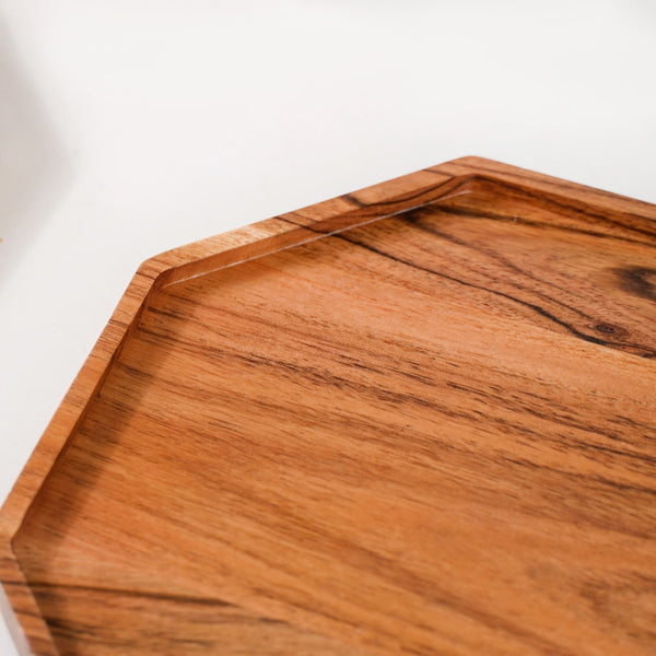 Small Octagon Wooden Serving Platter