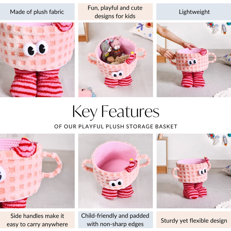 Playful Plush Storage Basket