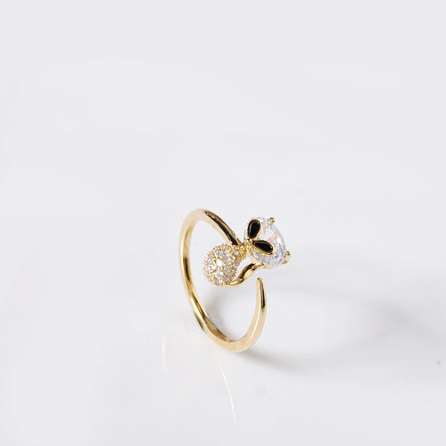 Playful Whiskers Gold Ring