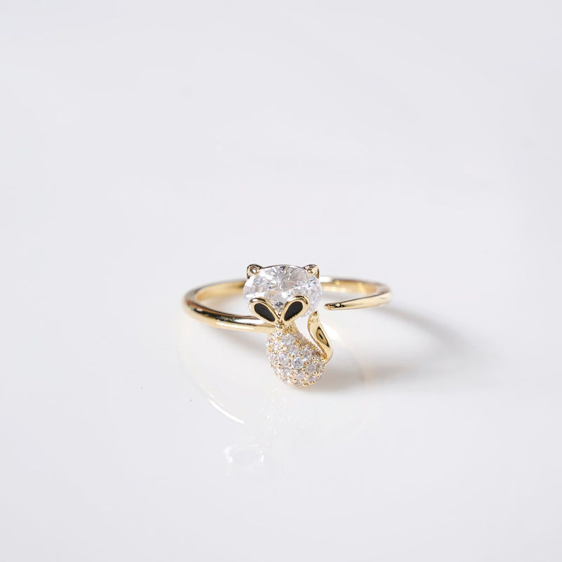 Playful Whiskers Gold Ring
