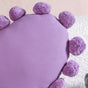 Pom Pom Heart Sofa Cushion Purple