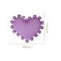 Pom Pom Heart Sofa Cushion Purple 40x35cm