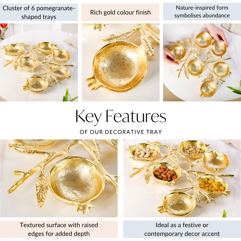 Pomegranate Cluster Decorative Tray