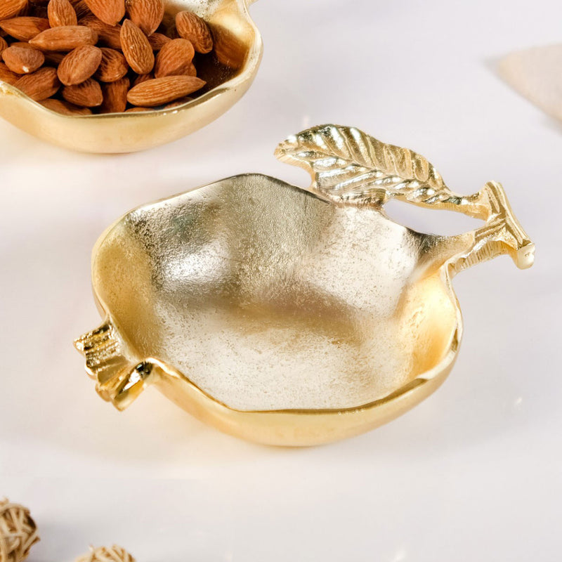 Pomegranate Golden Trinket Bowl Set Of 2