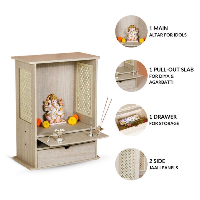 Pooja Home Mandir Large 45x25x65cm