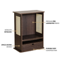 Pooja Mandir For Home And Office Large 45x25x65cm