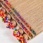 Rectangle Jute Pooja Mat Set of 2 Multicoloured