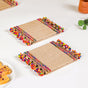 Square Decorative Platter For Holi Set of 2 Multicoloured