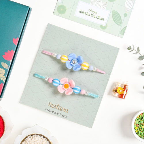 Popping Petals Kids Rakhi Set
