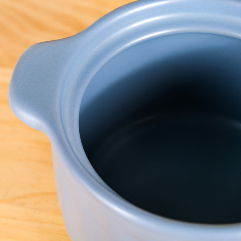 Porcelain Ceramic Clay Pot With Lid And Handle 1500ml