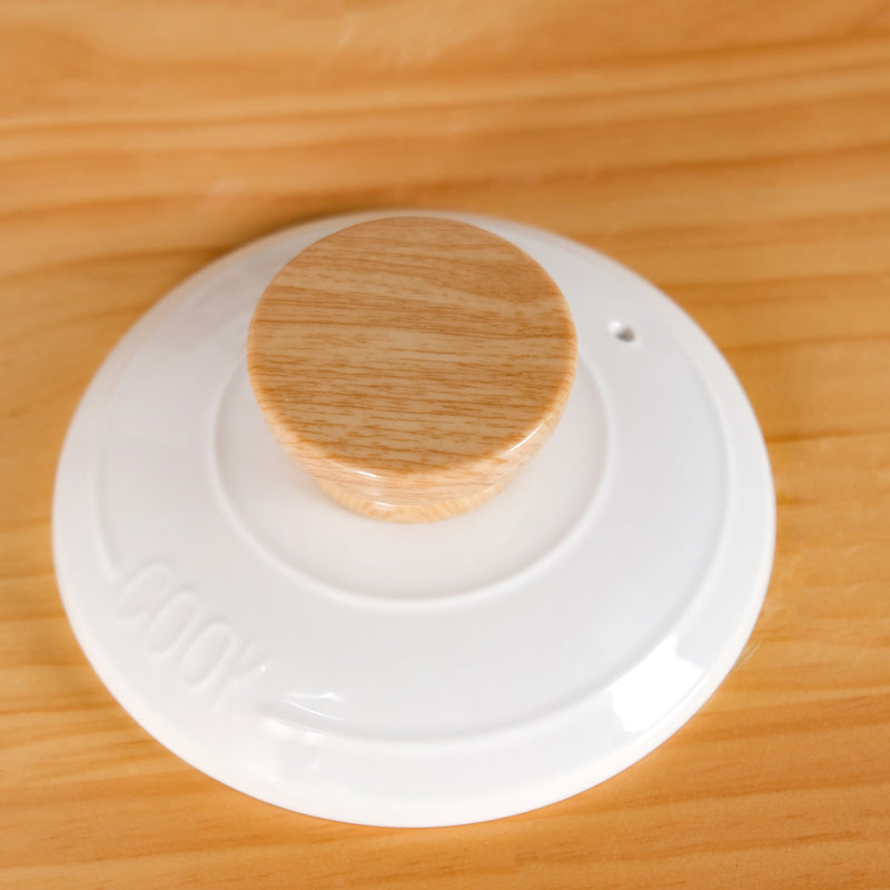 Porcelain Ceramic Clay Pot With Lid And Handle 1500ml