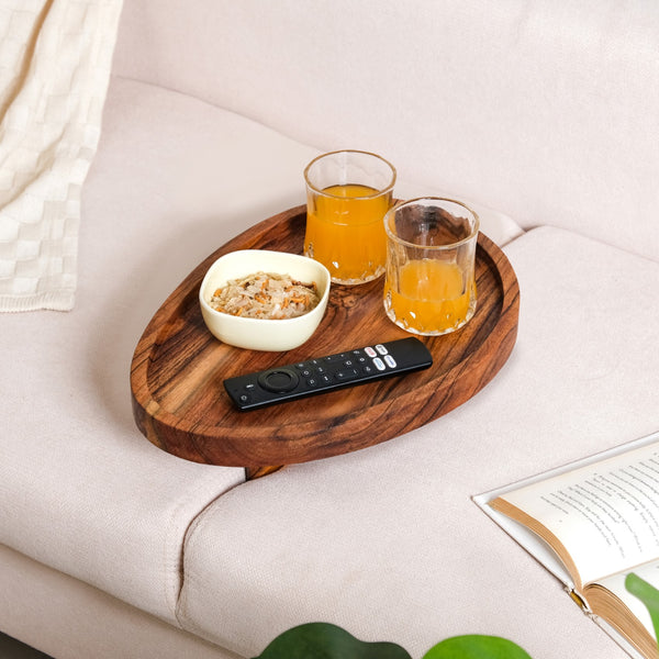 Wooden Sofa Serving Tray