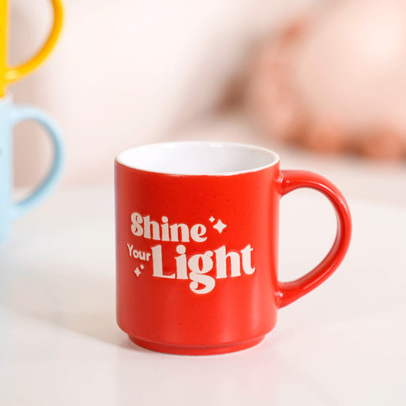 Positive Aura Vibrant Stackable Mugs Set Of 4 280ml