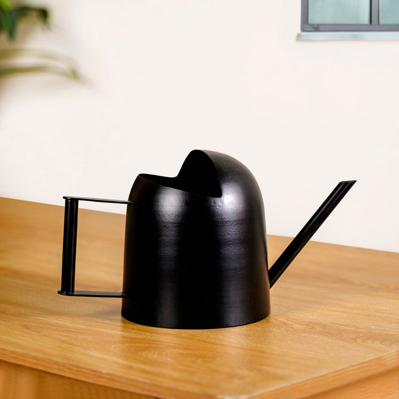 Pourtia Black Compact Metal Watering Can