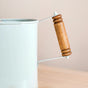 Pourtia Metal Plant Watering Can Dual Wooden Handle Blue