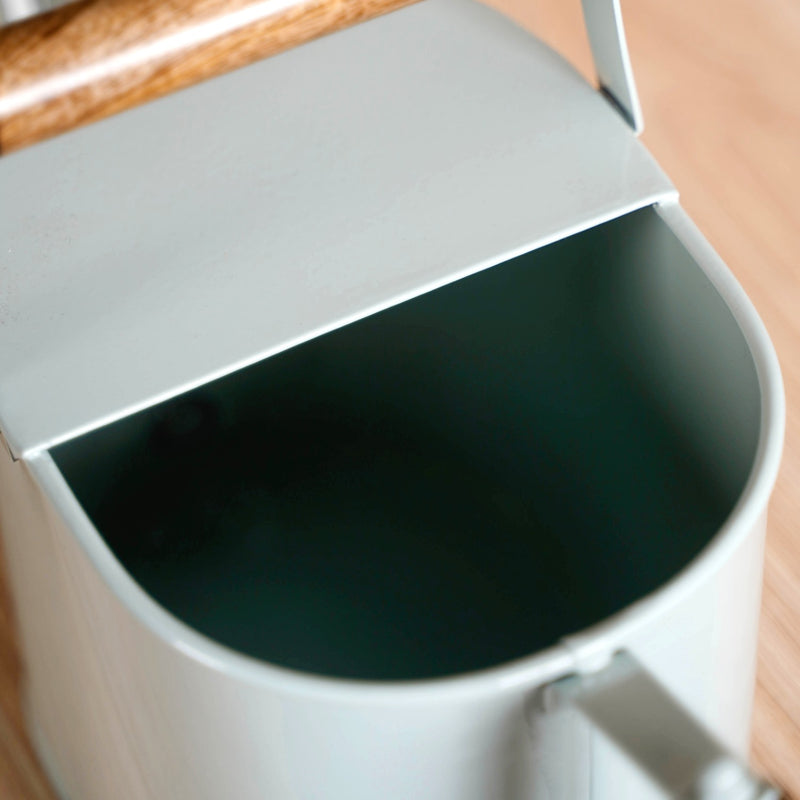 Pourtia Metal Plant Watering Can Dual Wooden Handle Blue