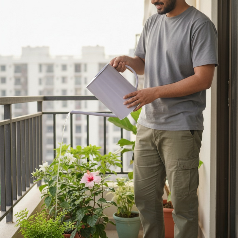Pourtia Metal Plant Watering Can Purple