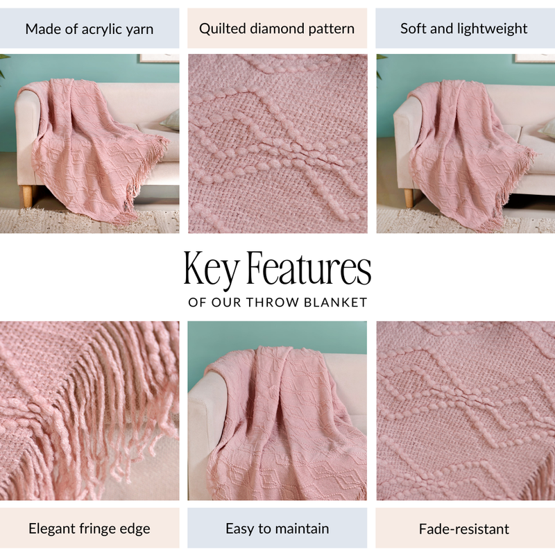 Powder Pink Comfort Throw