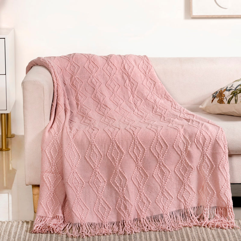 Powder Pink Comfort Throw