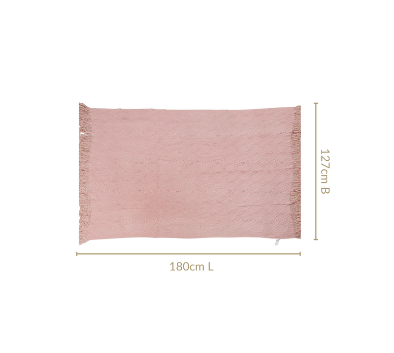 Powder Pink Comfort Throw
