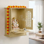 Prarthana Wooden Puja Mandir For Home And Office 33x17x43cm
