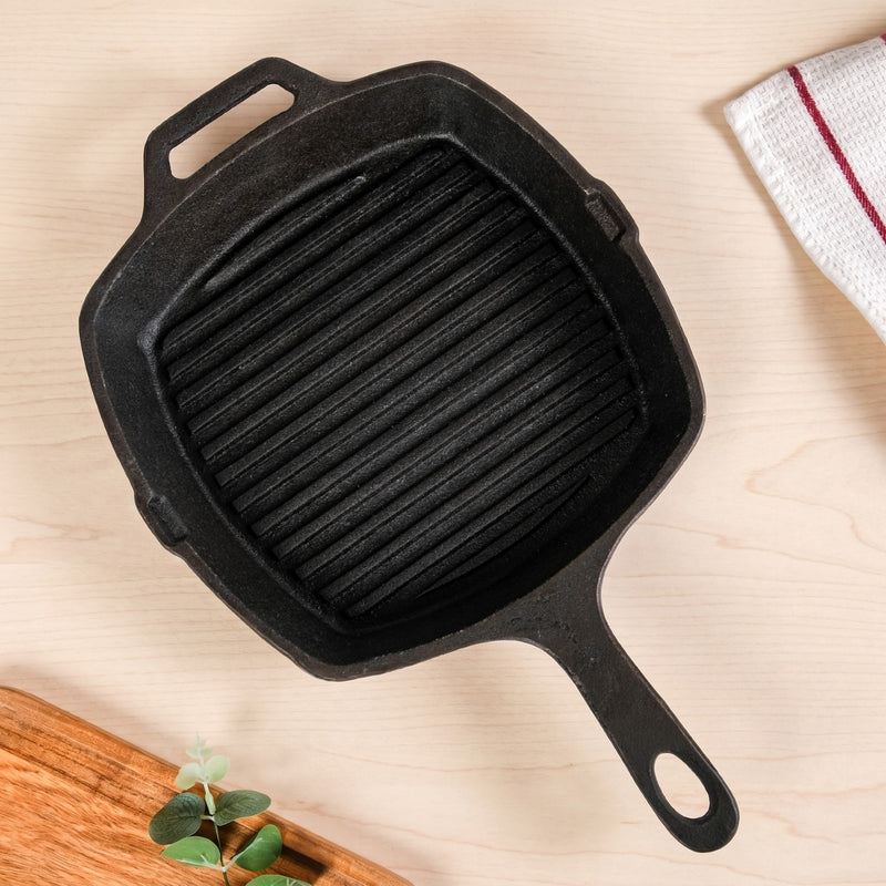 Pre Seasoned Cast Iron Square Griddle