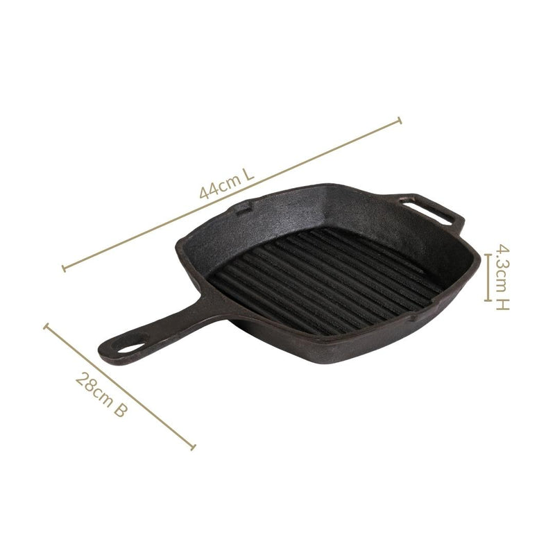 Pre Seasoned Cast Iron Square Griddle