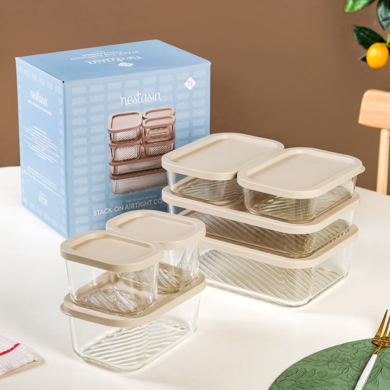 Premium Airtight Glass Containers Set Of 7