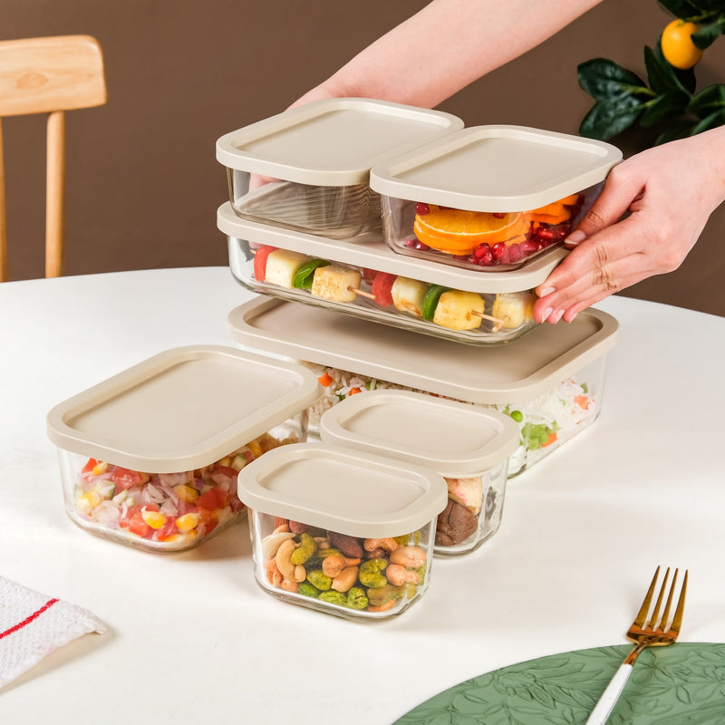 Premium Airtight Glass Containers Set Of 7