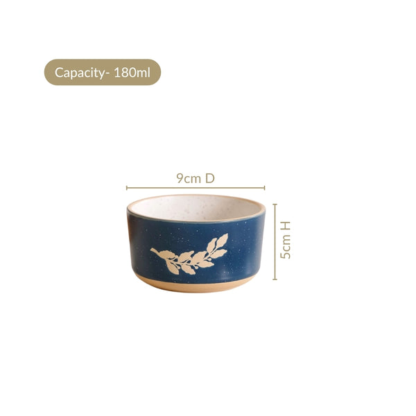 Spring Leaf Ceramic Snack Bowl Set Of 4 180ml