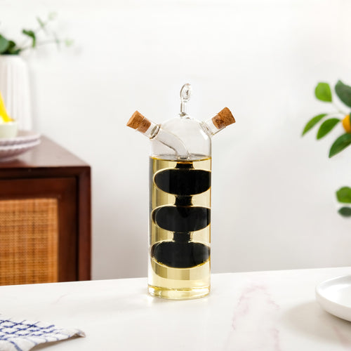 Premium Transparent Borosilicate Oil And Vinegar Dispenser