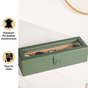 Premium Velvet Lined Watch Organiser Sage Green